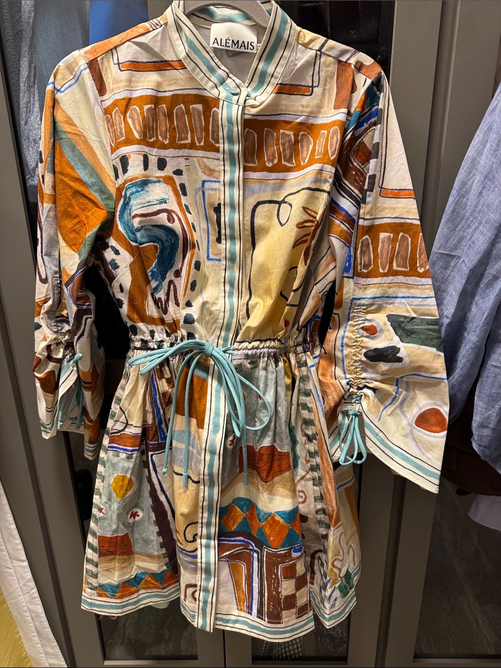Alemais Multicolor Abstract Drawstring Tunic